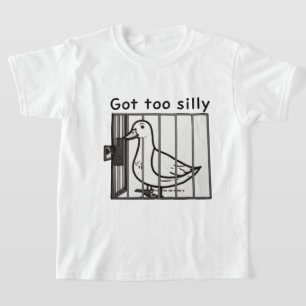 Zu Alberne gestörte Ente im Käfig-Spaß got T-Shirt