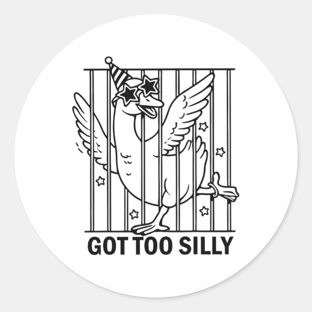 Zu Alberne Goose Vintage Weihnachten got Runder Aufkleber (Vorderseite)