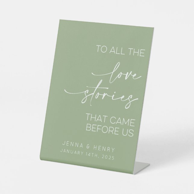 Zu allen Lieben Geschichten, die vor uns kamen Sockelschild (Vorderseite)