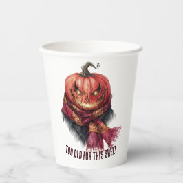 Zu alt für dieses Blatt. Funny Halloween Pumpkin Pappbecher