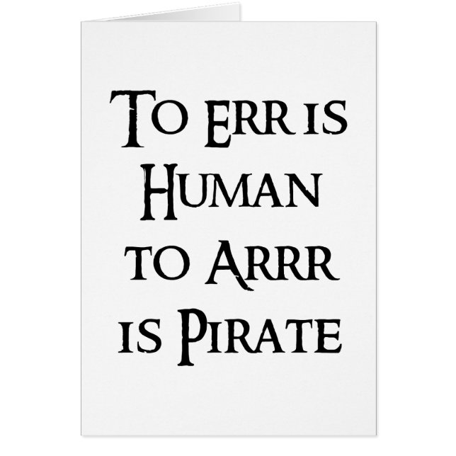 Zu Arrr ist Pirat (Vorne)