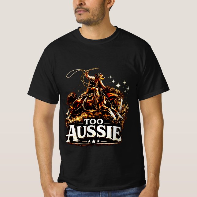 Zu aussie australischer Cowboy Outback  T-Shirt (Vorderseite)