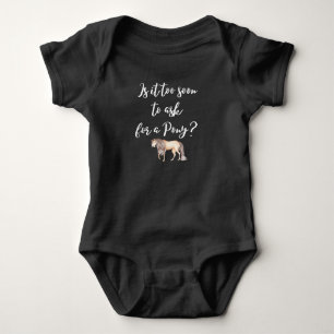 Zu bald, um für ein Pony Cowboy Baby Fragen Strampler
