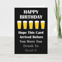 Zu Betrunken, um die Geburtstagskarte zu lesen