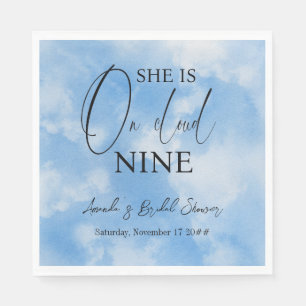 zu Cloud Nine 9 Calligraphy Blue Brautparty Serviette