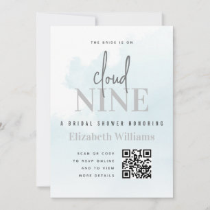 zu Cloud Nine - Modernes Brautparty - QR-Code-UAwg Einladung