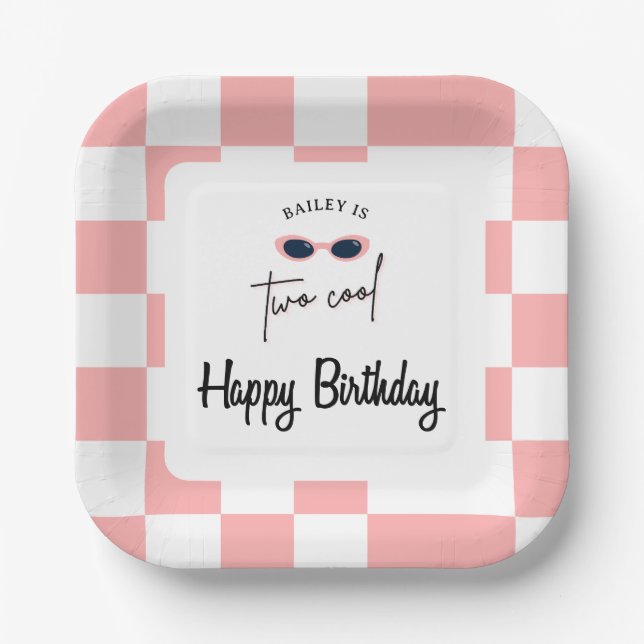Zu Cool 2. Geburtstag  Pappteller (Vorderseite)