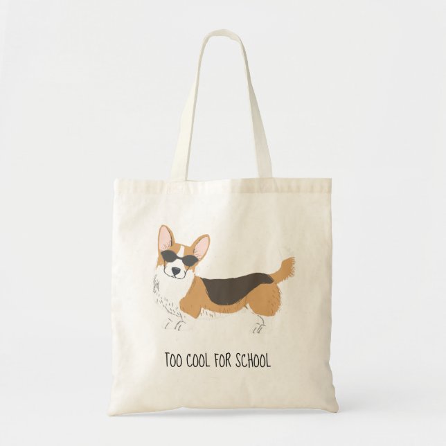 Zu Cool Corgi Tragetasche (Vorne)