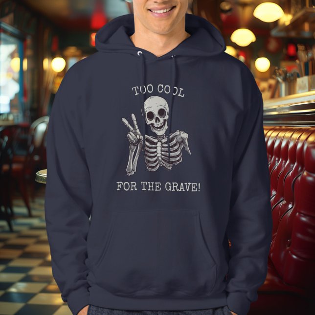 Zu Cool für das Grab! - Geschälter Skelettkäfer Hoodie (Von Creator hochgeladen)