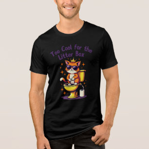 Zu cool für das Katzenkloo-Shirt - Royal Cat Tri-B Tri-Blend Shirt