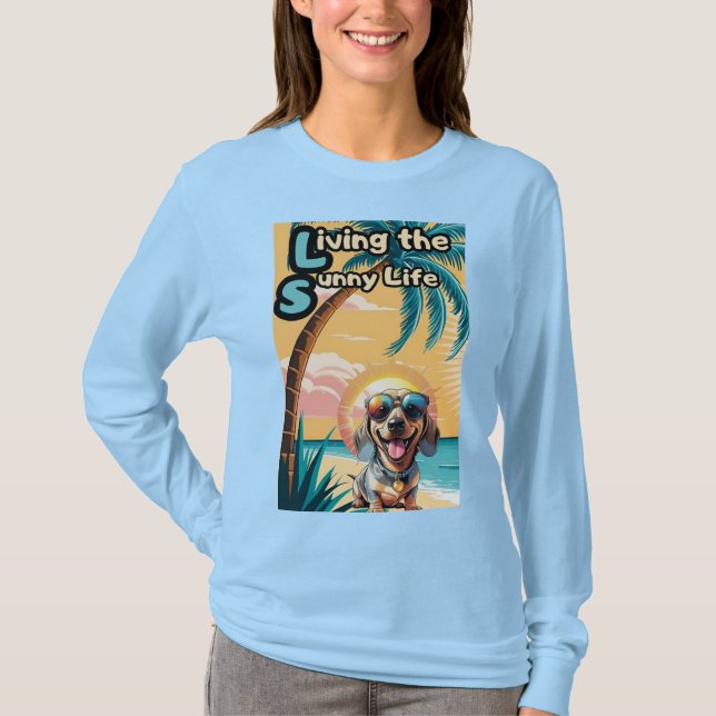 Zu Cool für den Schatten: Pup mit Sonnenbrille T-Shirt (Vorderseite)