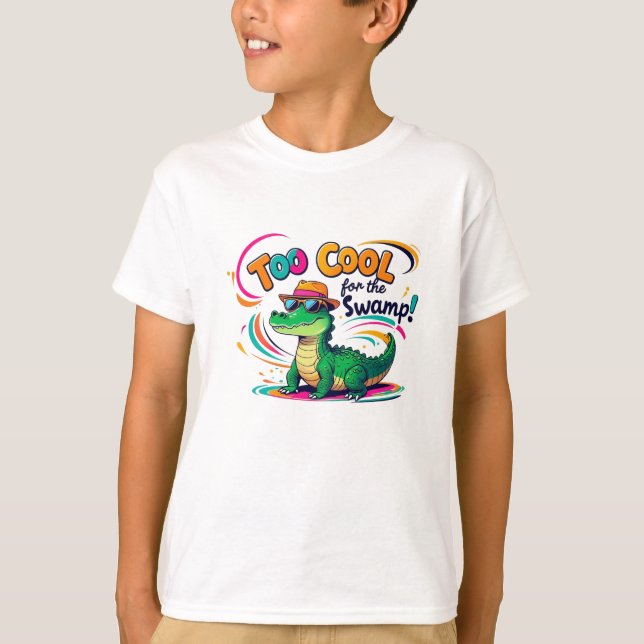 Zu Cool für den Sumpf T-Shirt (Vorderseite)