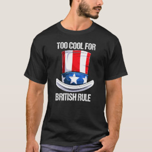 Zu Cool für die britische Flagge mit viertem J. T-Shirt