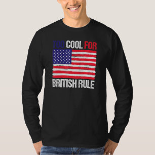 Zu Cool für die britische Flagge unter amerikanisc T-Shirt