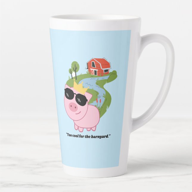 Zu cool für die knabenhafte Zitat-Riesen-Kaffee-Ta Milchtasse (Rechts)