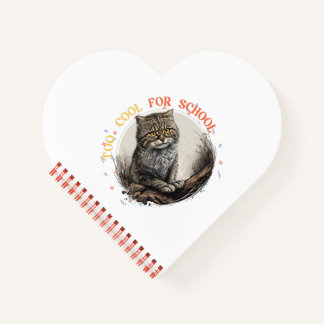 Zu Cool für die Schule | Funny Spiral Notebook Notizbuch