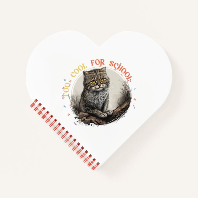 Zu Cool für die Schule | Funny Spiral Notebook Notizbuch (Vorderseite)