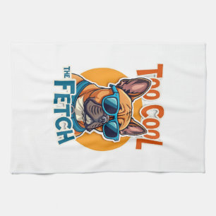 Zu cool für Fetch Französische Bulldogge Vintage-S Geschirrtuch