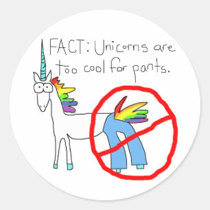 Zu cool für Hosen Runder Aufkleber