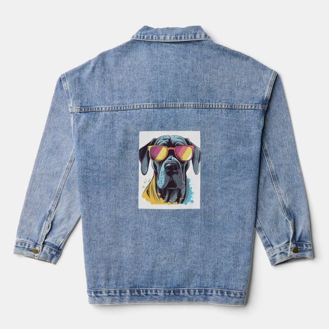 Zu Cool für Hundetage Jeansjacke (Rückseite)