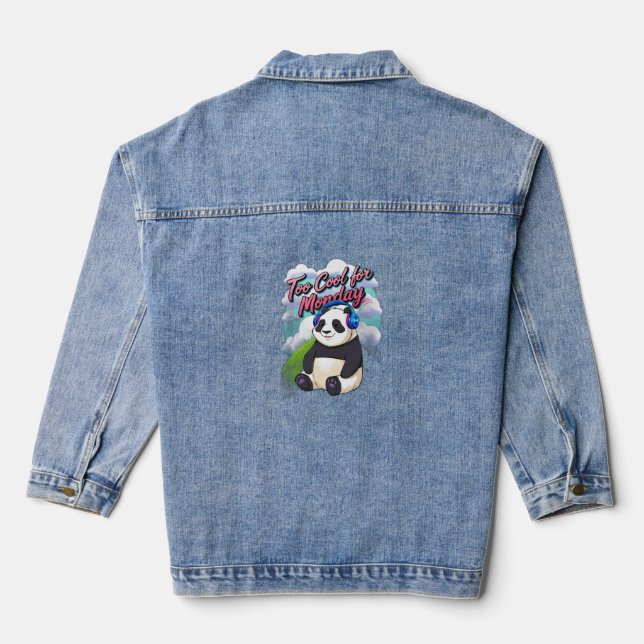 Zu Cool für Montag Jeansjacke (Rückseite)