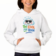 Zu cool für Regen Süße Wolke Kinder Pullover Hoodi