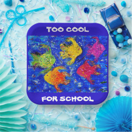 ZU COOL FÜR SCHULPLATZPLATTE PAPPTELLER