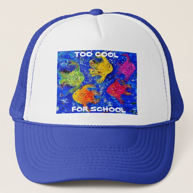 ZU COOL FÜR SCHULTRUCKERHAT TRUCKERKAPPE (Vorderseite)