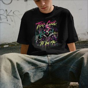 Zu cool, um ich selbst zu sein – Neon-Graffiti-Str T-Shirt