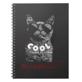 Zu Cool, um Katzen-Typografie zu kümmern Notizblock