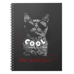 Zu Cool, um Katzen-Typografie zu kümmern Notizblock