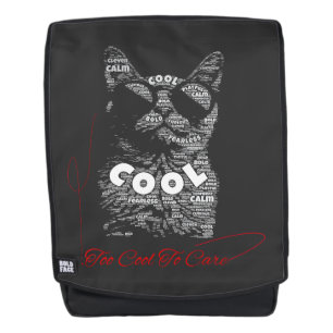 Zu Cool, um Katzen-Typografie zu kümmern Rucksack