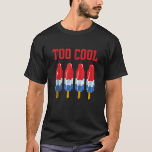 Zu Cooler Sommer Bomb Rocket Pop rot weiß und blau T-Shirt