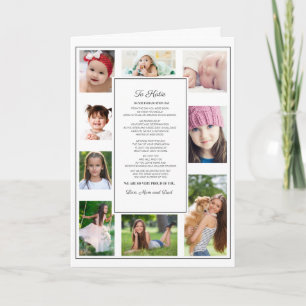 Zu Daughter Abschluss Day White Modern 9 Foto Karte