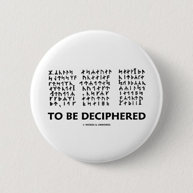 Zu dechiffroren werden (Runic Kryptogramm Jules Button (Vorderseite)