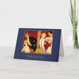 Zu dem, was ich Liebe. Art Deco Valentine's Day Feiertagskarte