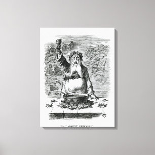 Zu den abwesenden Freunden! Leinwanddruck