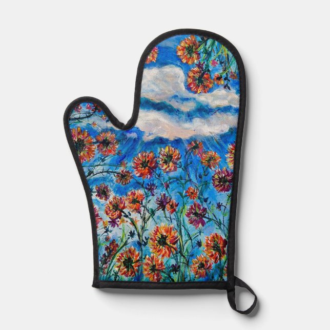 Zu den Bereichen der Blume Ofenhandschuh (Vorderseite)