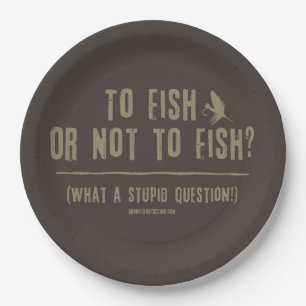 Zu den Fischen oder nicht fischen? Eine was für Pappteller