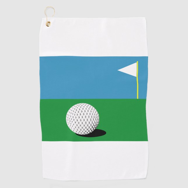 ZU DEN GRÜNTÖNEN GOLFHANDTUCH (Vorderseite)
