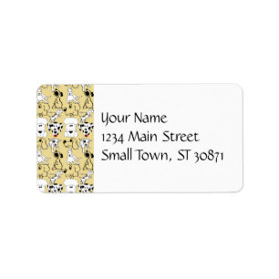 Zu den Hunden Haustiere lieben Tierhunde Geschenke Adressaufkleber