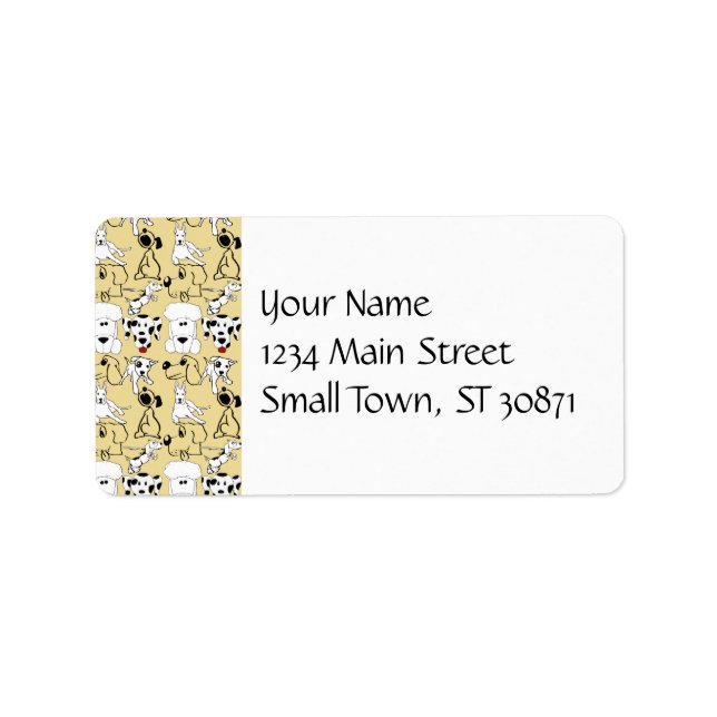 Zu den Hunden Haustiere lieben Tierhunde Geschenke Adressaufkleber (Vorne)