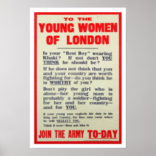 Zu den jungen Frauen von London, Poster