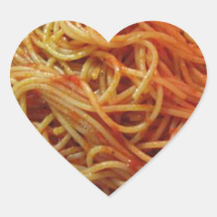 Zu den Liebe-Spaghettis Herz-Aufkleber