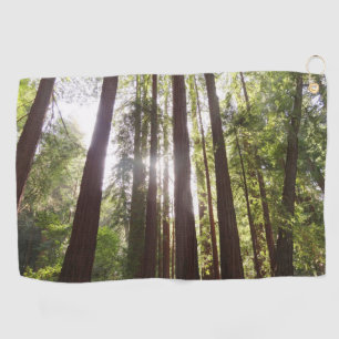 Zu den Redwoods am Morgen Golfhandtuch