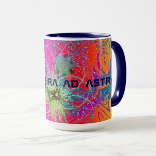 Zu den Sternen - mit diesem neonfarbig Tasse