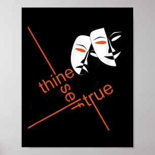 Zu dir selbst sei wahres Shakespeare Zitat von Shi Poster