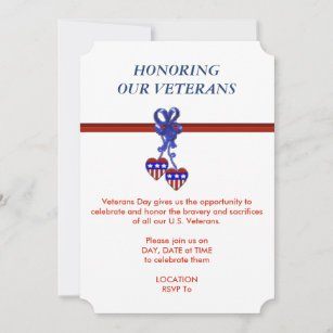 Zu Ehren des Veteranen Day Party einladen Einladung