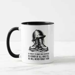 Zu Ehren vieler, die zu Ehren Soldaten getötet hab Tasse