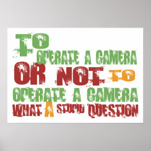Zu eine Kamera laufen lassen Poster